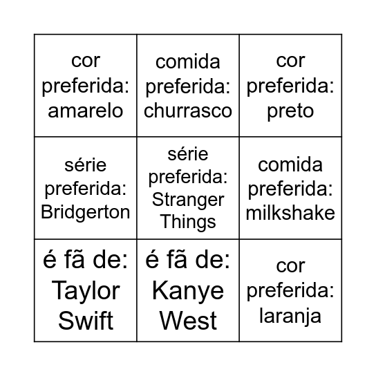 BINGO Card