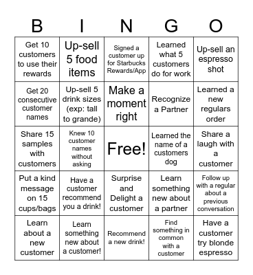 Customer Connection Bingo! Bingo Card