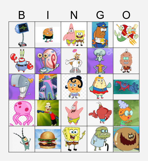 Spongebob's Bestie Bingo! Bingo Card