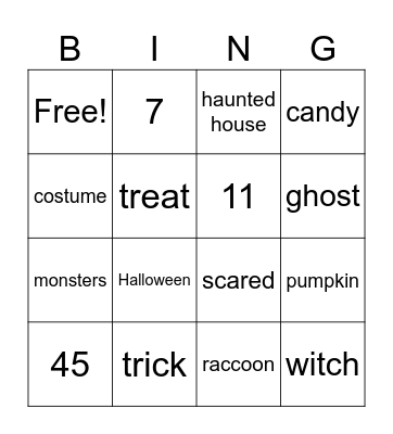 BING Bingo Card