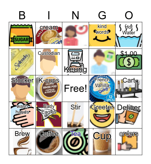 Coffee Cart Bingo Card