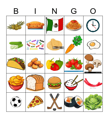 Des tacos pour souper Bingo Card