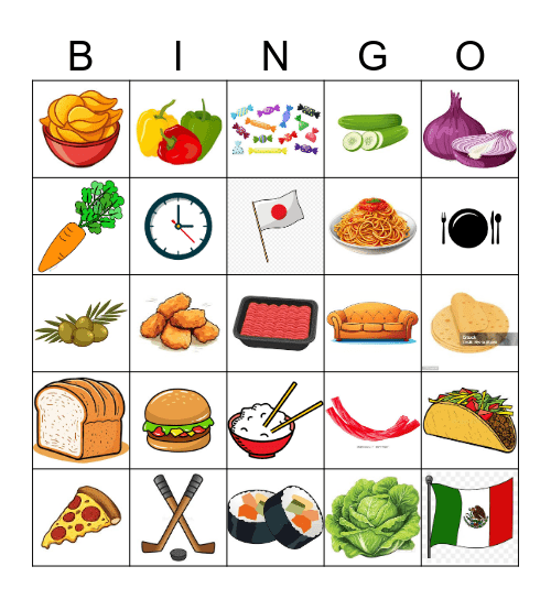 Des tacos pour souper Bingo Card