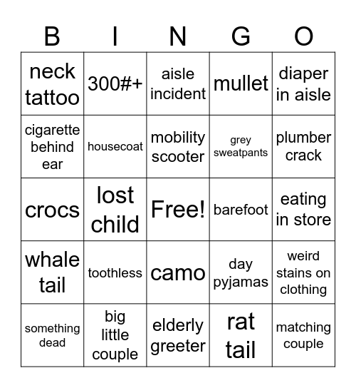 WM Bingo Card