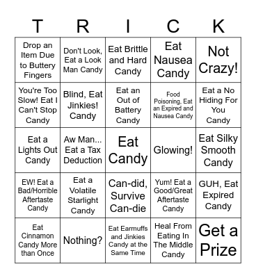 Doors Trick or Treat Bingo Card