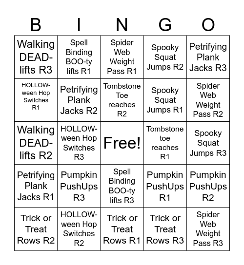 HALLOWEEN BINGO Card