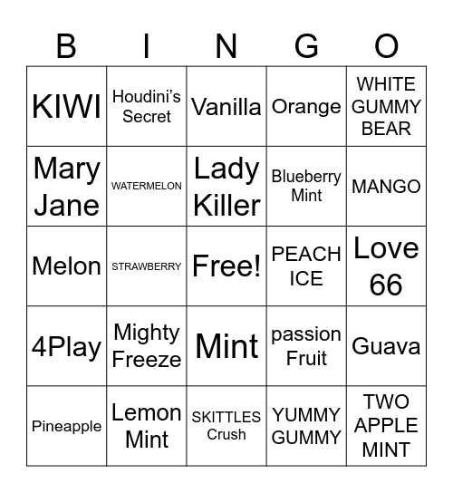 HOOKAK & HOTTIES Bingo Card