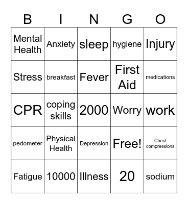 Trivia Bingo Week 7 Bingo Card