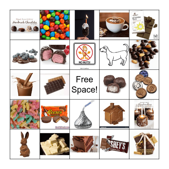 Chocolate! Bingo Card