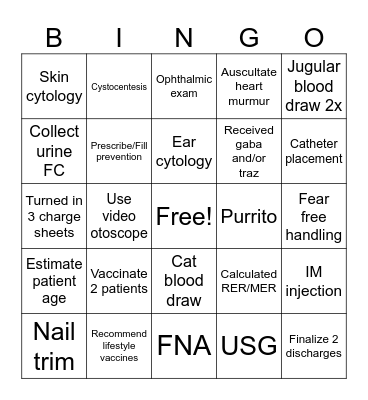 CP Skills Bingo Card