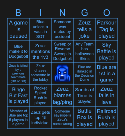 Blue Banshees MCC Bingo Card