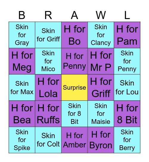 BS Hypercharge and skins Bingo 3 Bingo Card