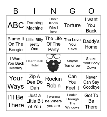 MICHAEL JACKSON | RD 2 | JACKSON 5 Bingo Card