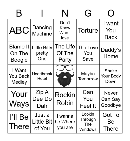 MICHAEL JACKSON | RD 2 | JACKSON 5 Bingo Card