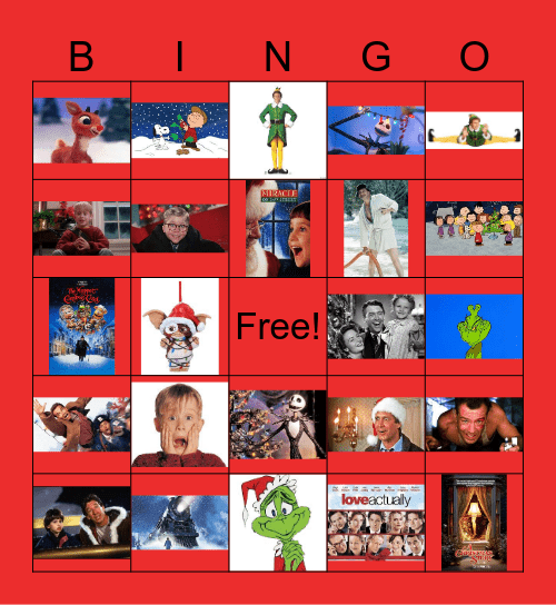 Christmas Movie Bingo! Bingo Card