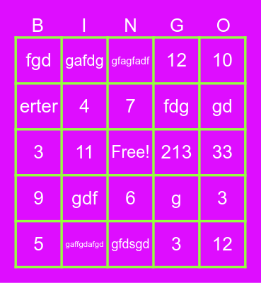 computer science bingo Card