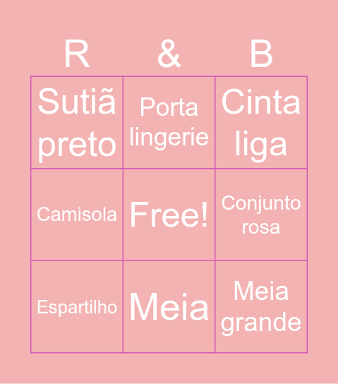 Bingo Sensual Bingo Card