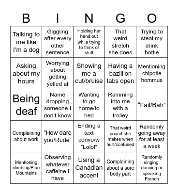 Bingo (The Mountaineering Club Edition) Bingo Card