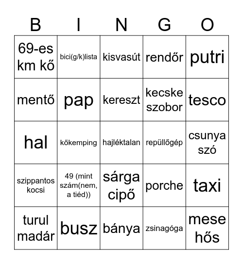 1 Bingo Card