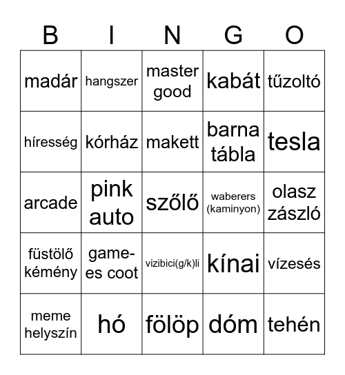 2 Bingo Card