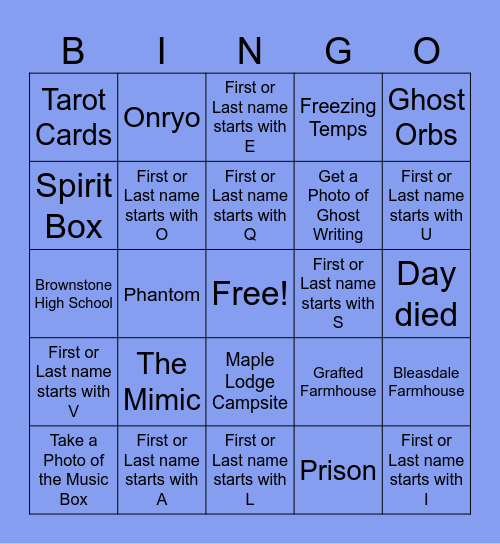 DayFlower's Bingo Card