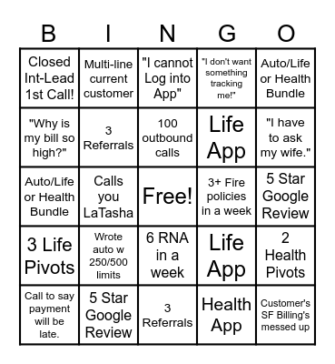 Bingo Card