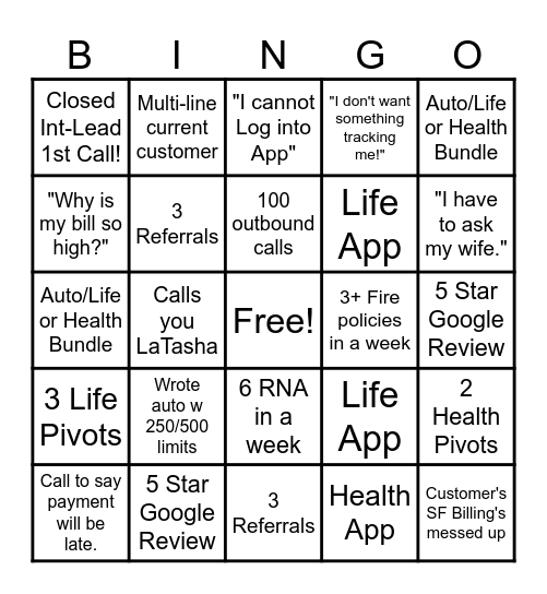 Bingo Card