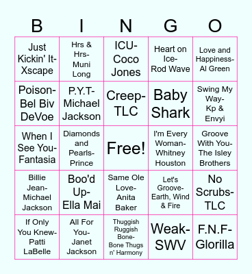 MUSICAL Bingo Card