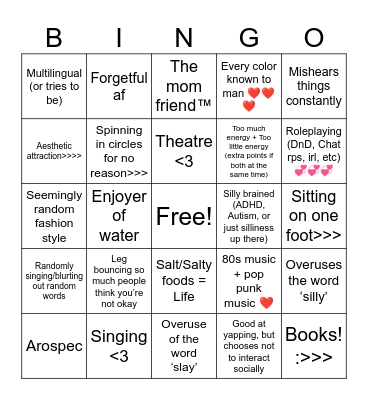 Could you convincingly take over my brain? Bingo Card