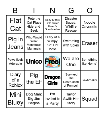 Book Fair Bingo Card