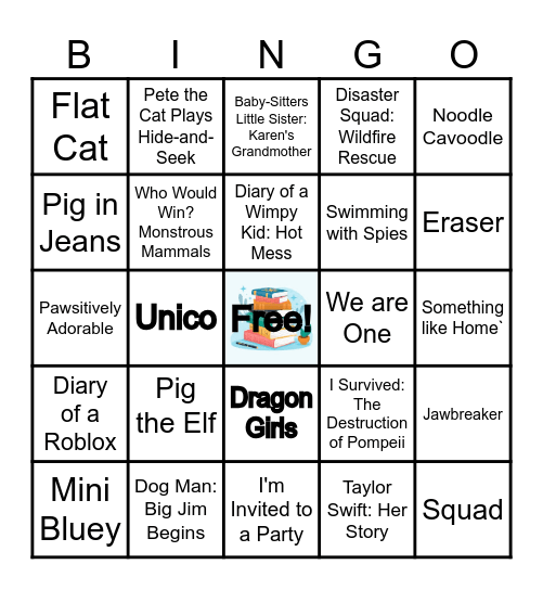 Book Fair Bingo Card