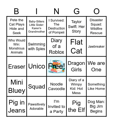 Book Fair Bingo Card