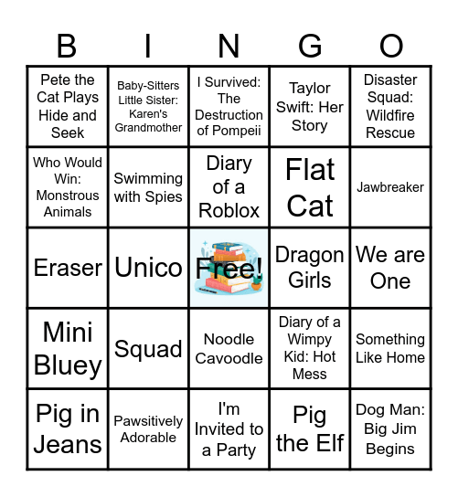 Book Fair Bingo Card