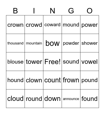 Spelling Words M4W2 Bingo Card