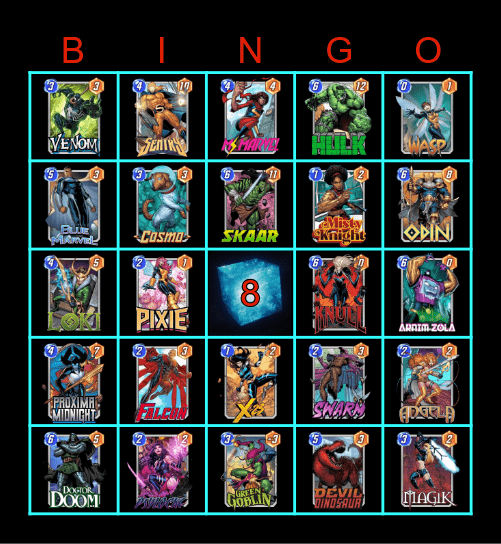 Cartes Bingo Card