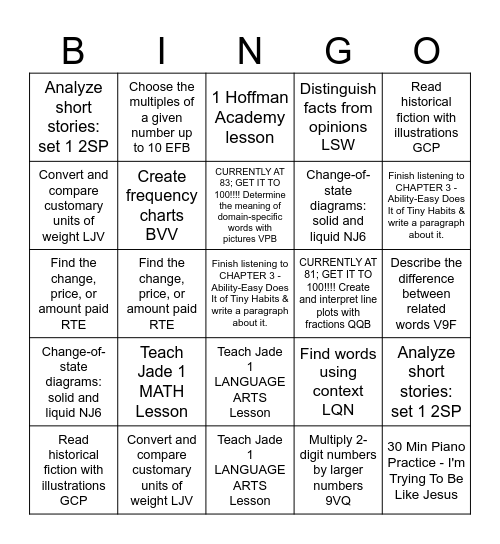 NATHAN 11/4 TO 11/8 Bingo Card