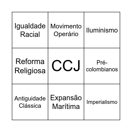 Bingo ENEM 2024 Bingo Card