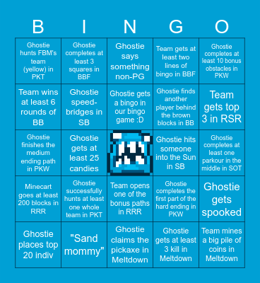GHOSTIE MCC HAUNTED HOEDOWN Bingo Card