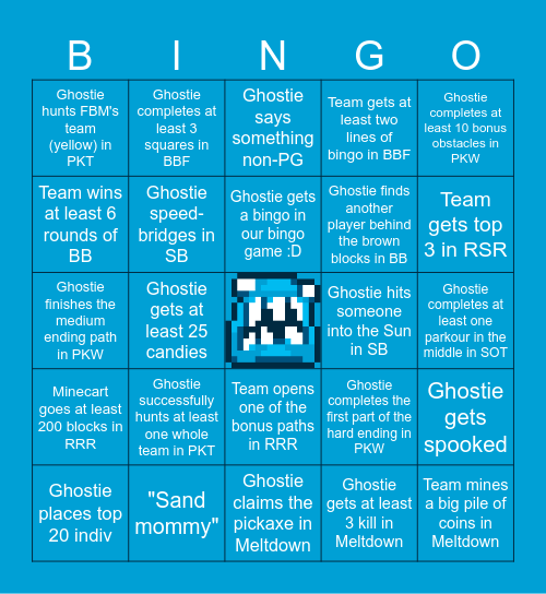 GHOSTIE MCC HAUNTED HOEDOWN Bingo Card