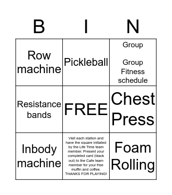 SENIOR BINGO Card