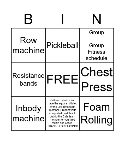 SENIOR BINGO Card