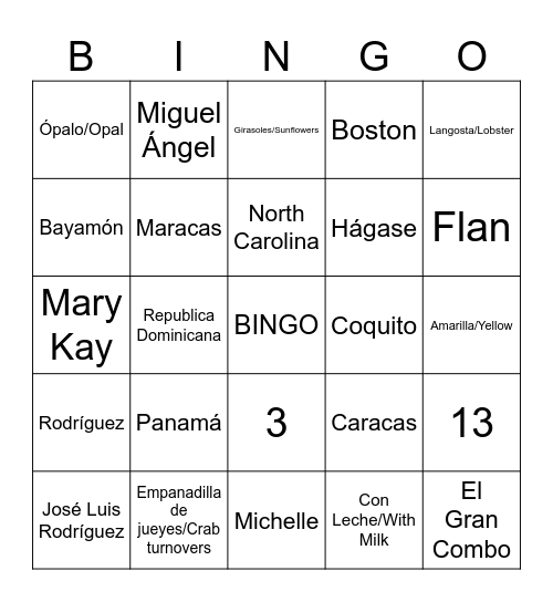 Cumpleaños #90 de Idalia Bingo Card