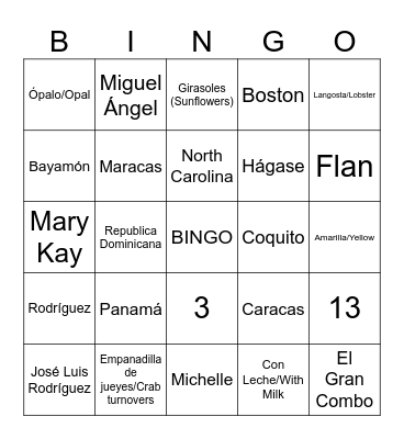Cumpleaños #90 de Idalia Bingo Card
