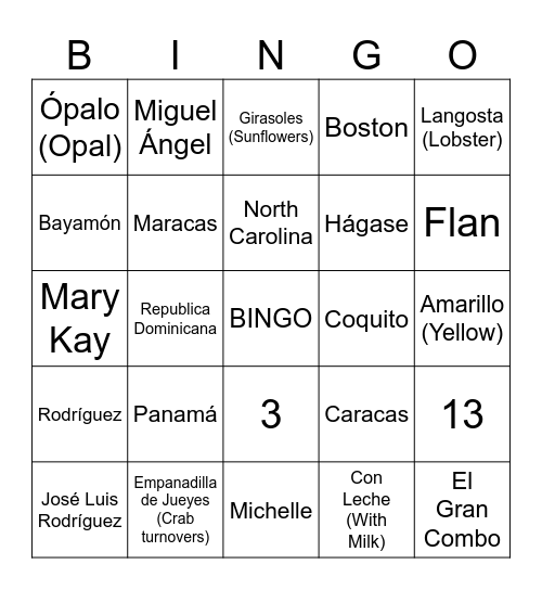 Cumpleaños #90 de Idalia Bingo Card