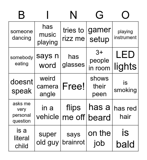 OME.TV Bingo Card