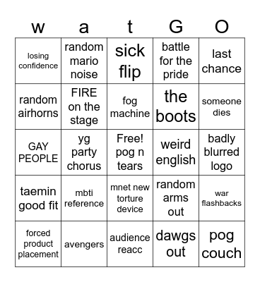 road to kindom ep 6 Bingo Card
