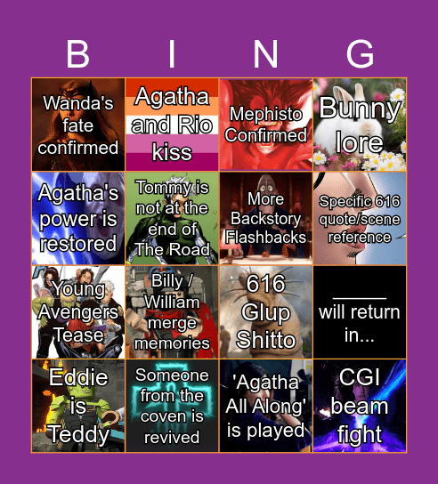 Agatha All Along Finale! Bingo Card