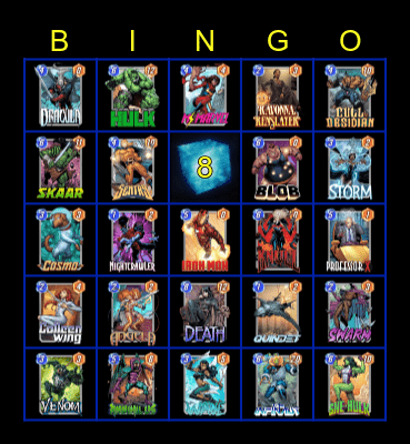 Marvel Snap BINGO Card