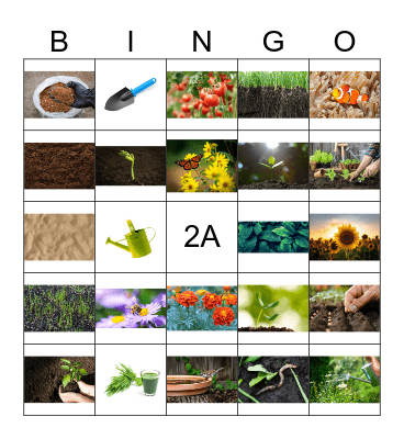 Green Fingers Bingo Card
