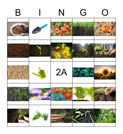 Green Fingers Bingo Card